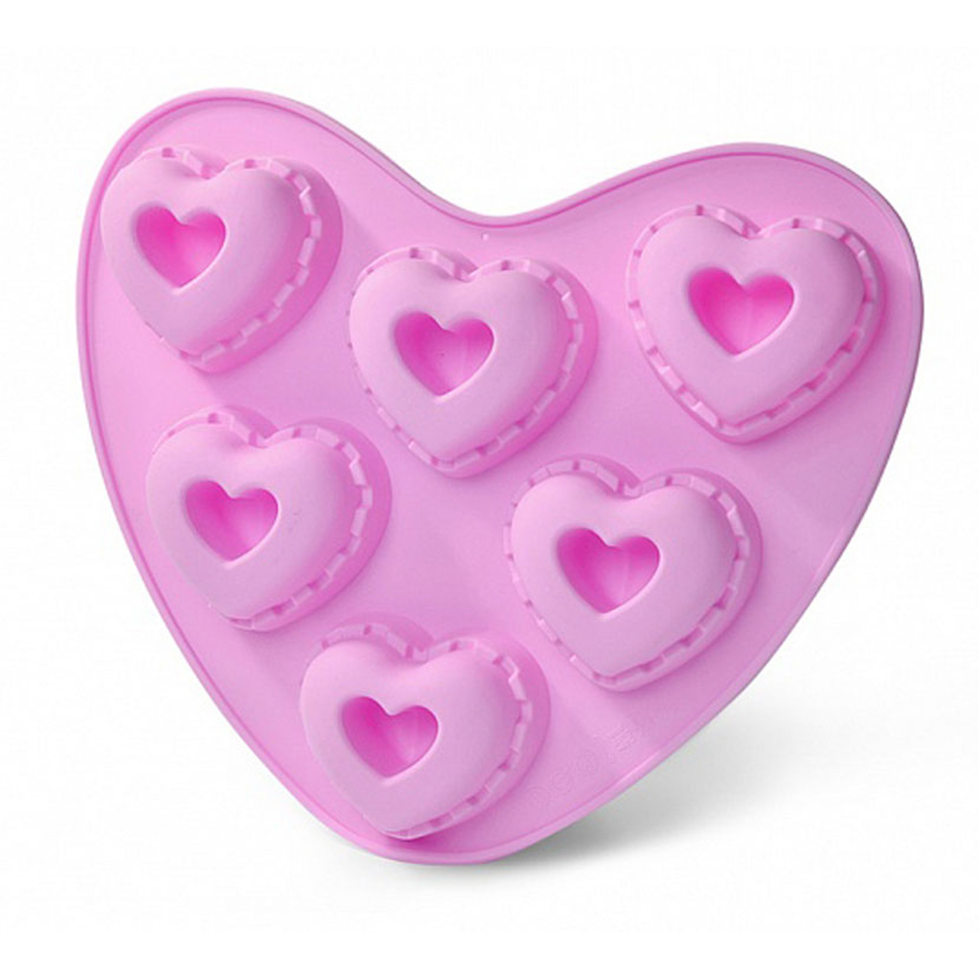 фото Форма для выпечки 6 кексов fissman сердечки в ассортименте