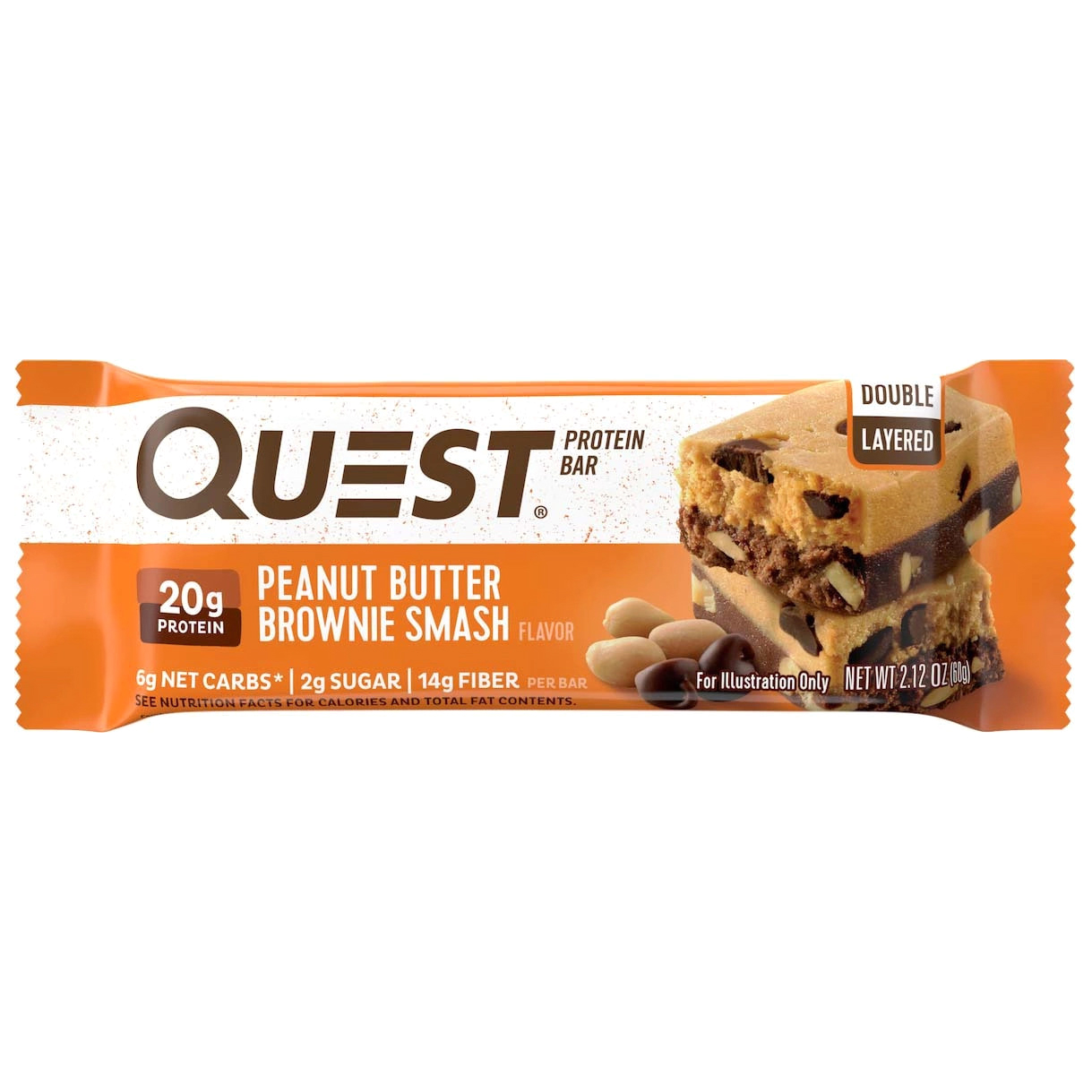 Батончик Quest Nutrition Брауни с арахисовой пастой 60 г - фото 1