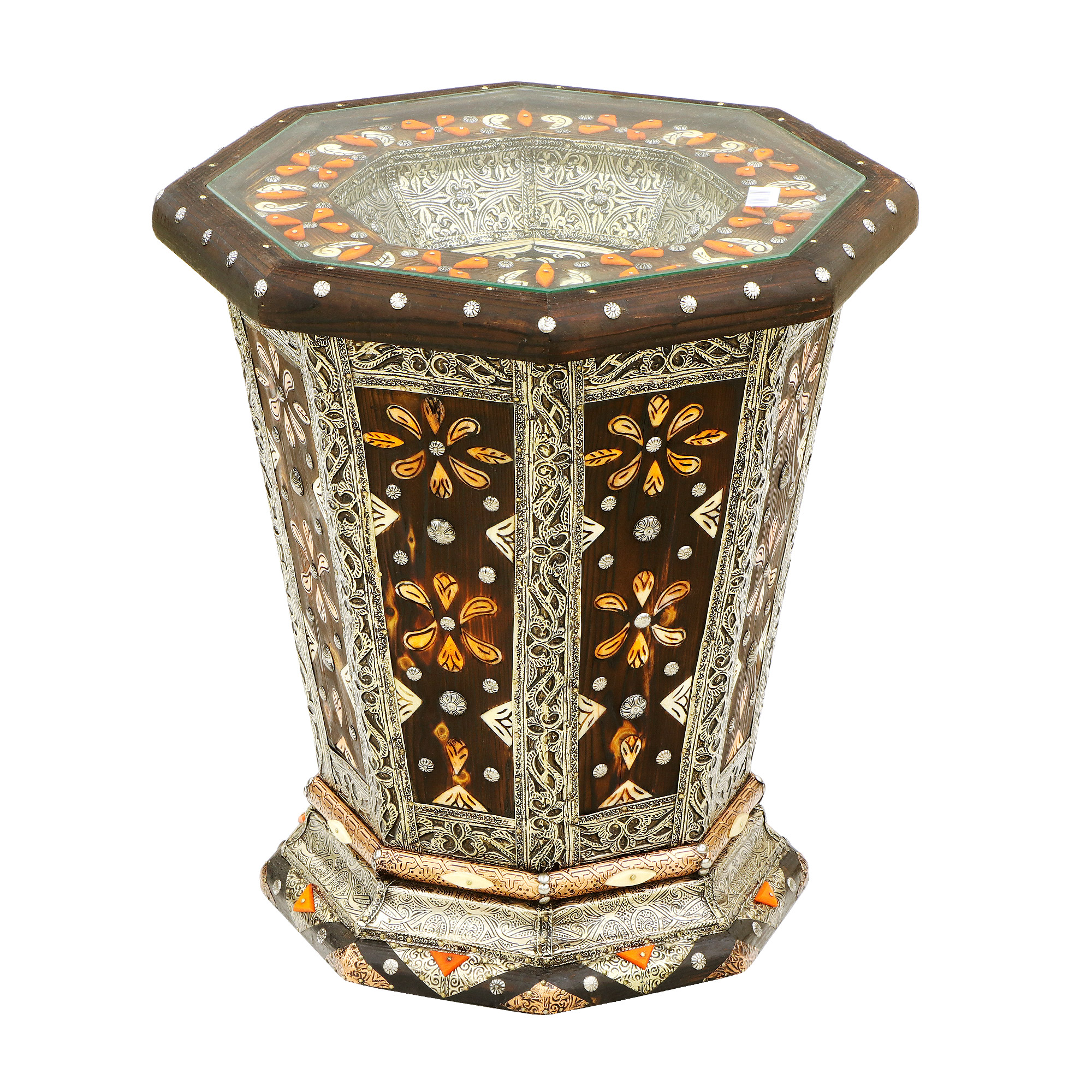 фото Столик декоративный марокдекор марокканский чеканка кость