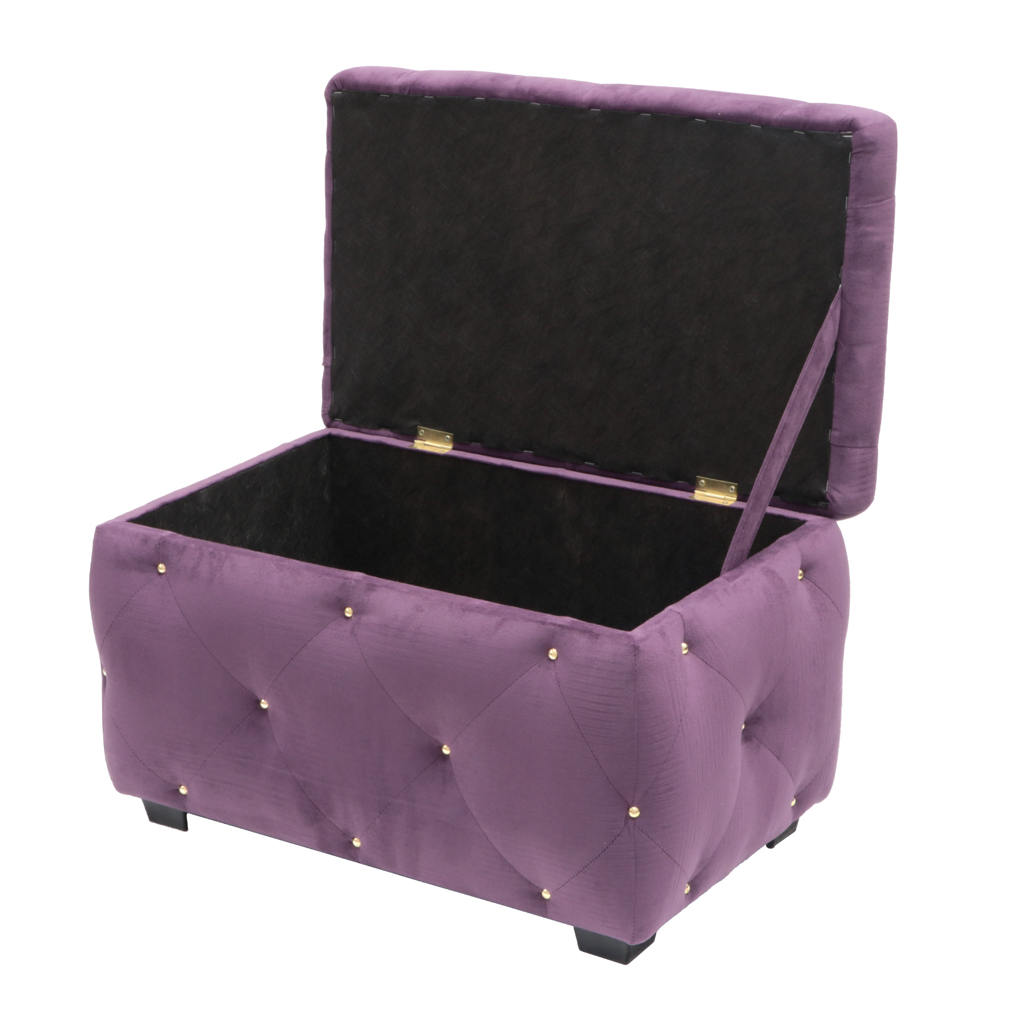 Сундук Leset Мари velutto 25/антик/черные, цвет фиолетовый, размер 70х40х40 см - фото 3
