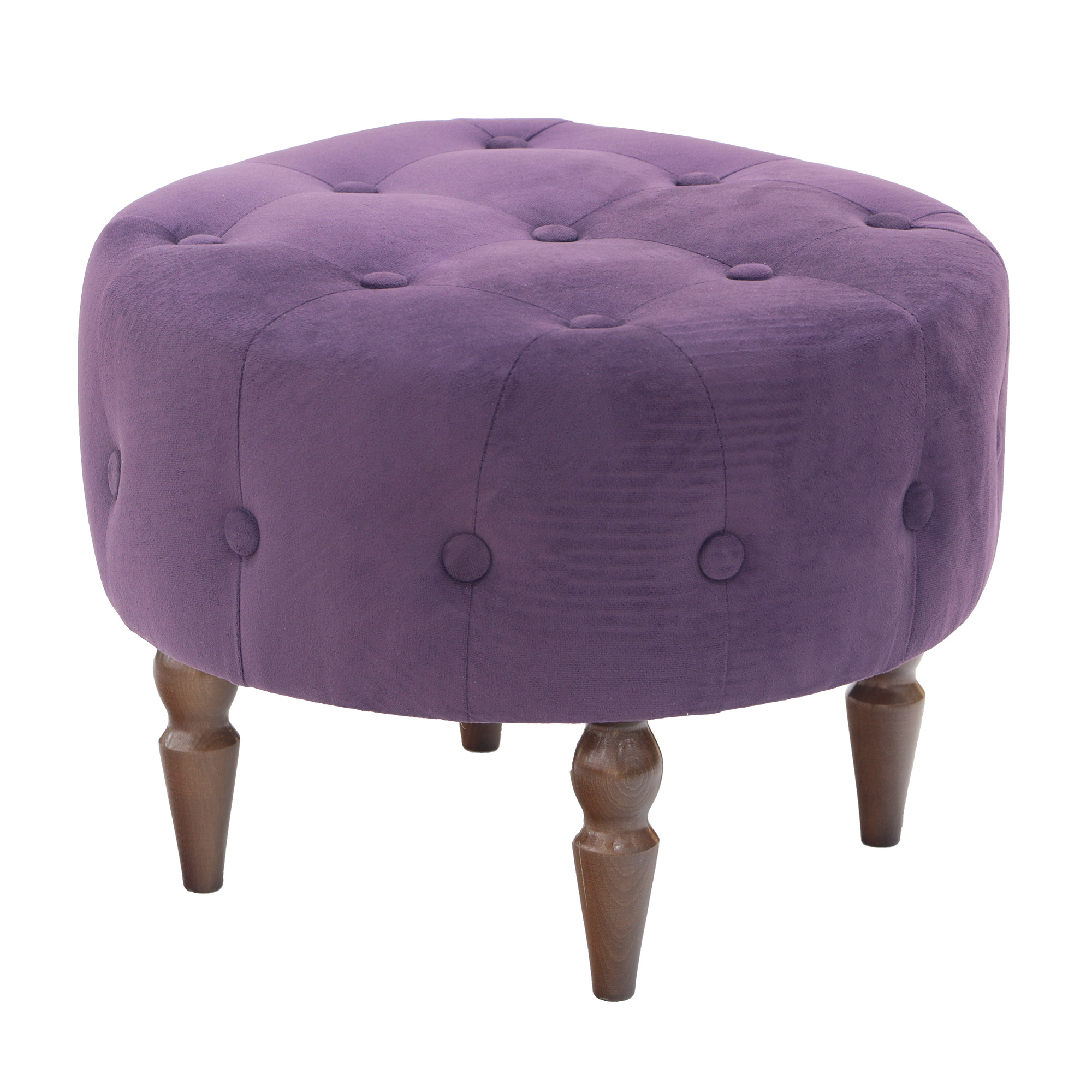 Банкетка круглая Leset Марго Velutto 45 х 45 х 35 см, цвет фиолетовый, размер 45 х 45 х 35 см - фото 1