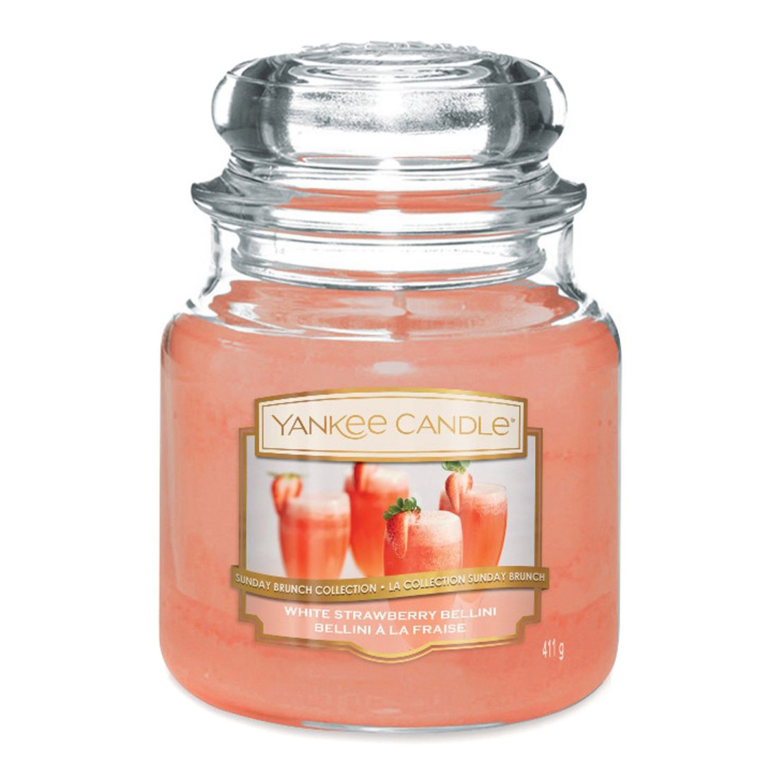 фото Аромасвеча yankee candle клубничный беллини 12,7 см