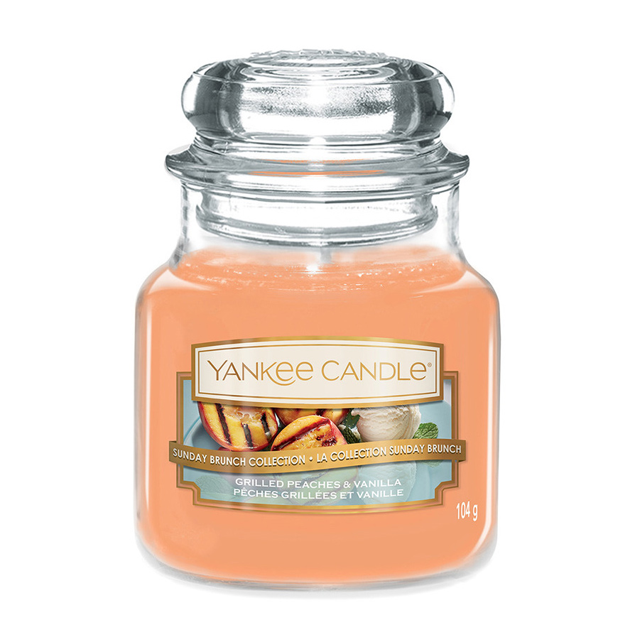 фото Аромасвеча yankee candle персик на гриле 8 см