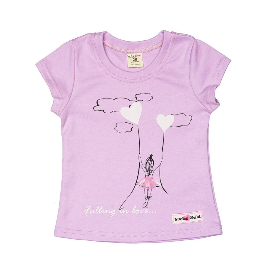 

Футболка Lucky Child Любимая девочка, Сиреневый