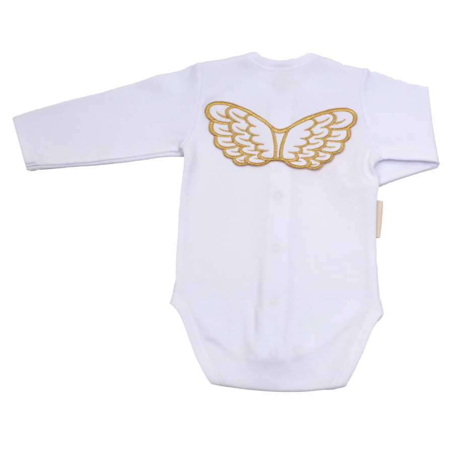 

Боди Lucky Child с длинным рукавом Ангелочки белый