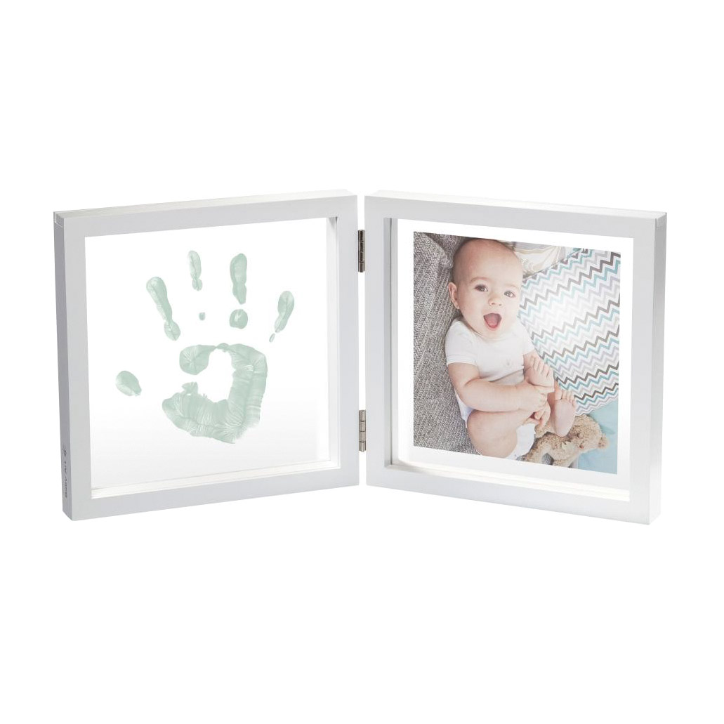 Рамочка двойная Baby Art  прозрачная Baby Style с отпечатком