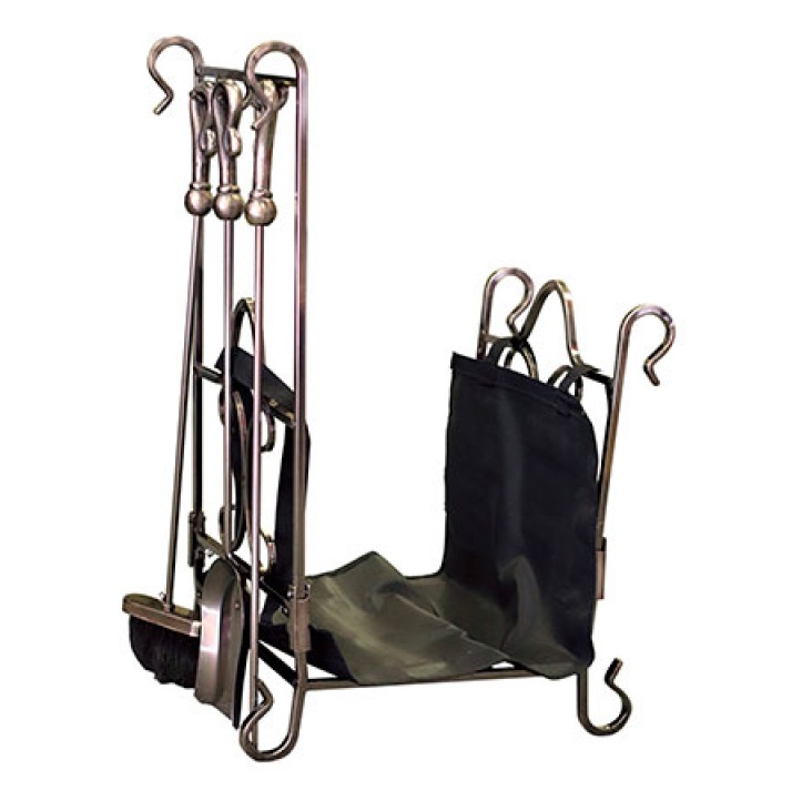 

Дровница Royal Flame: античное серебро с сумкой 76х43