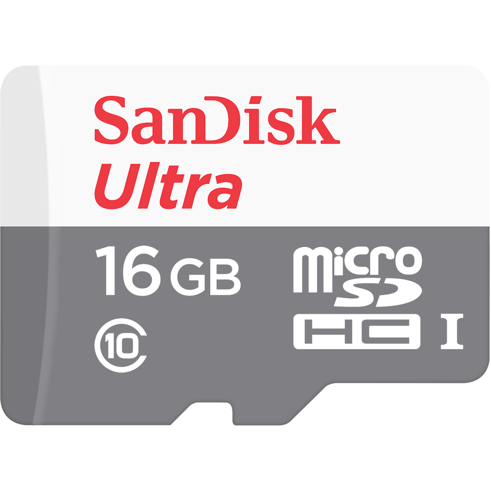 Карта памяти SanDisk Ultra microSD UHS-I 16GB, цвет белый SDSQUNS-016G-GN3MN - фото 1