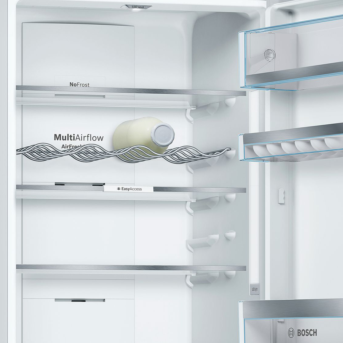Холодильник Bosch KGF39PI3OR, цвет серебристый - фото 3