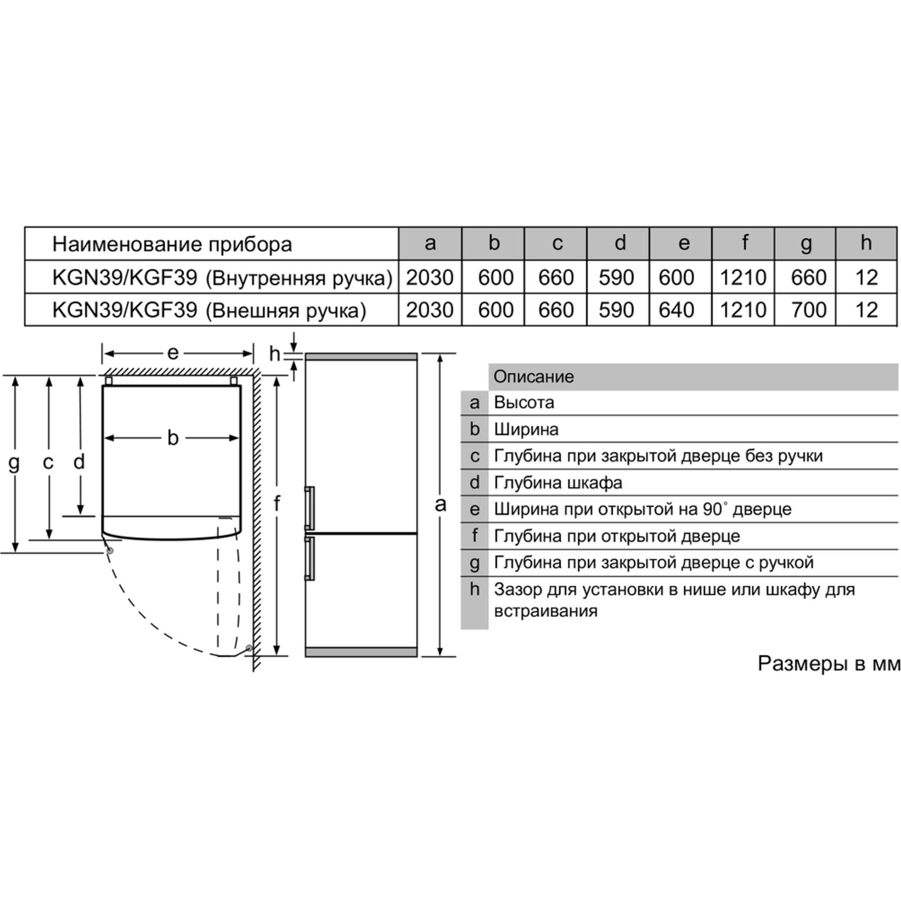 фото Холодильник bosch kgf39pw3or