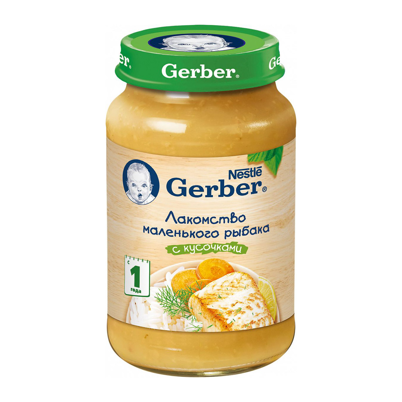 

Пюре рыбное Gerber Лакомство маленького рыбака 190 г