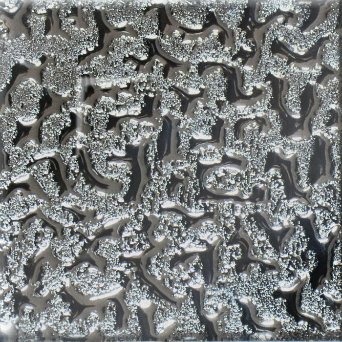 фото Декор роскошная мозаика моноколор платина 6,6x6,6 см