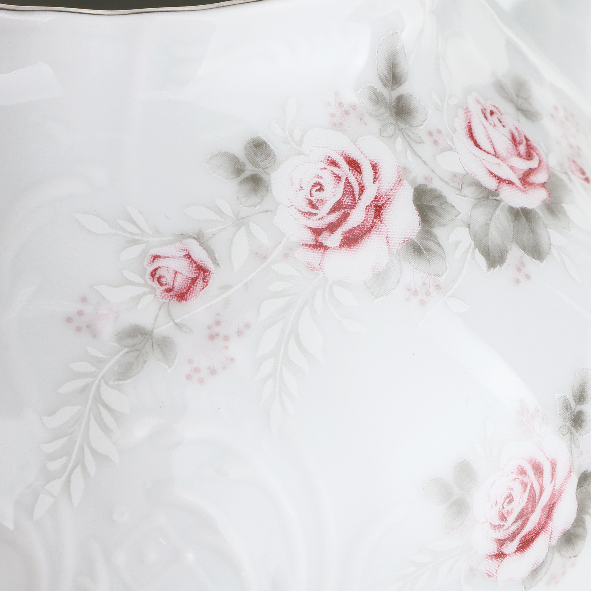 фото Чайник 1200 мл; декор бледные розы, отводка платина thun1794 thun 1794