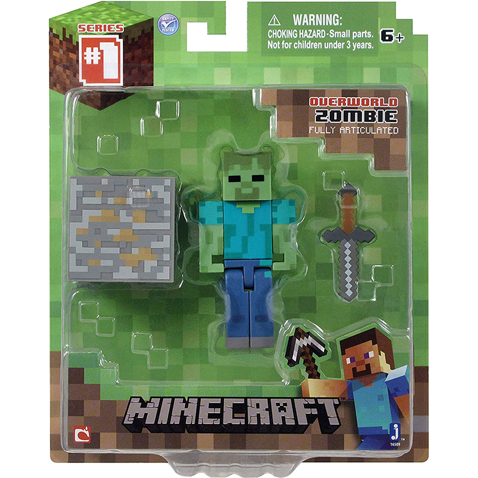 фото Фигурка minecraft zombie зомби с аксессуарами