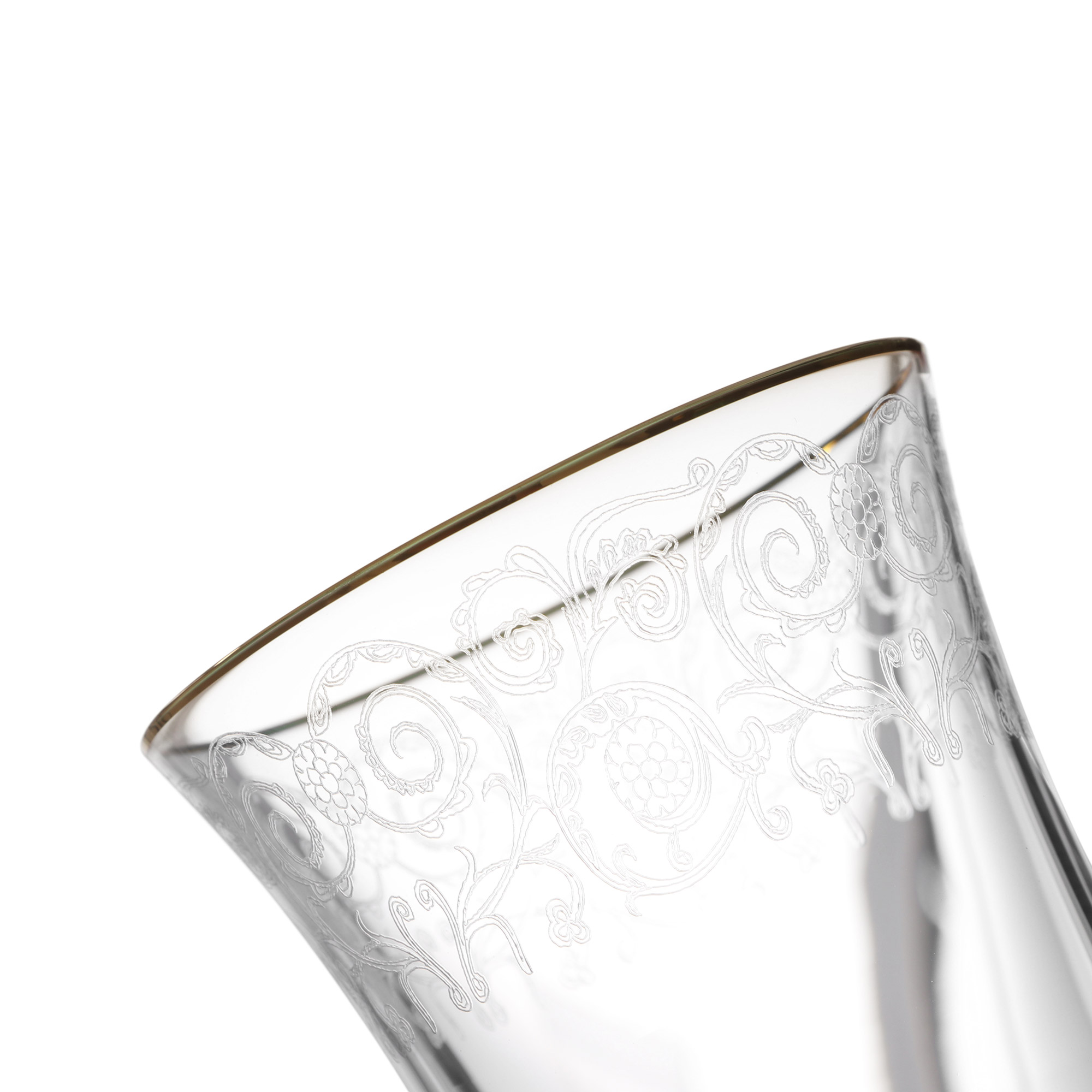 Набор рюмок для вина Crystal Bohemia GRACE, декор Панто, отводка золото, 250 мл (набор 6 шт) - фото 2