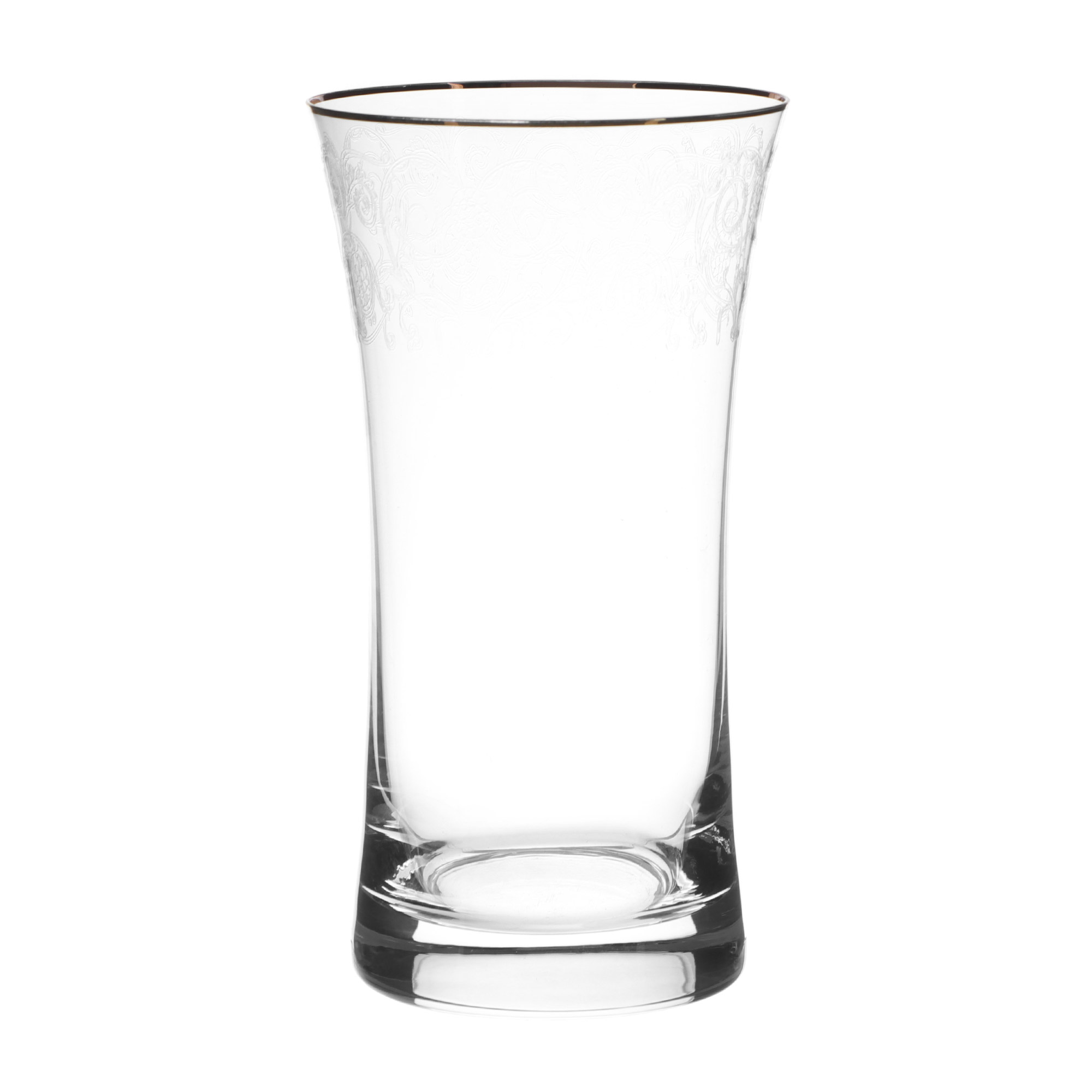 фото Набор стаканов для воды bohemia сrystal grace, декор панто, отводка золото, 340 мл (набор 6 шт) bohemia crystal