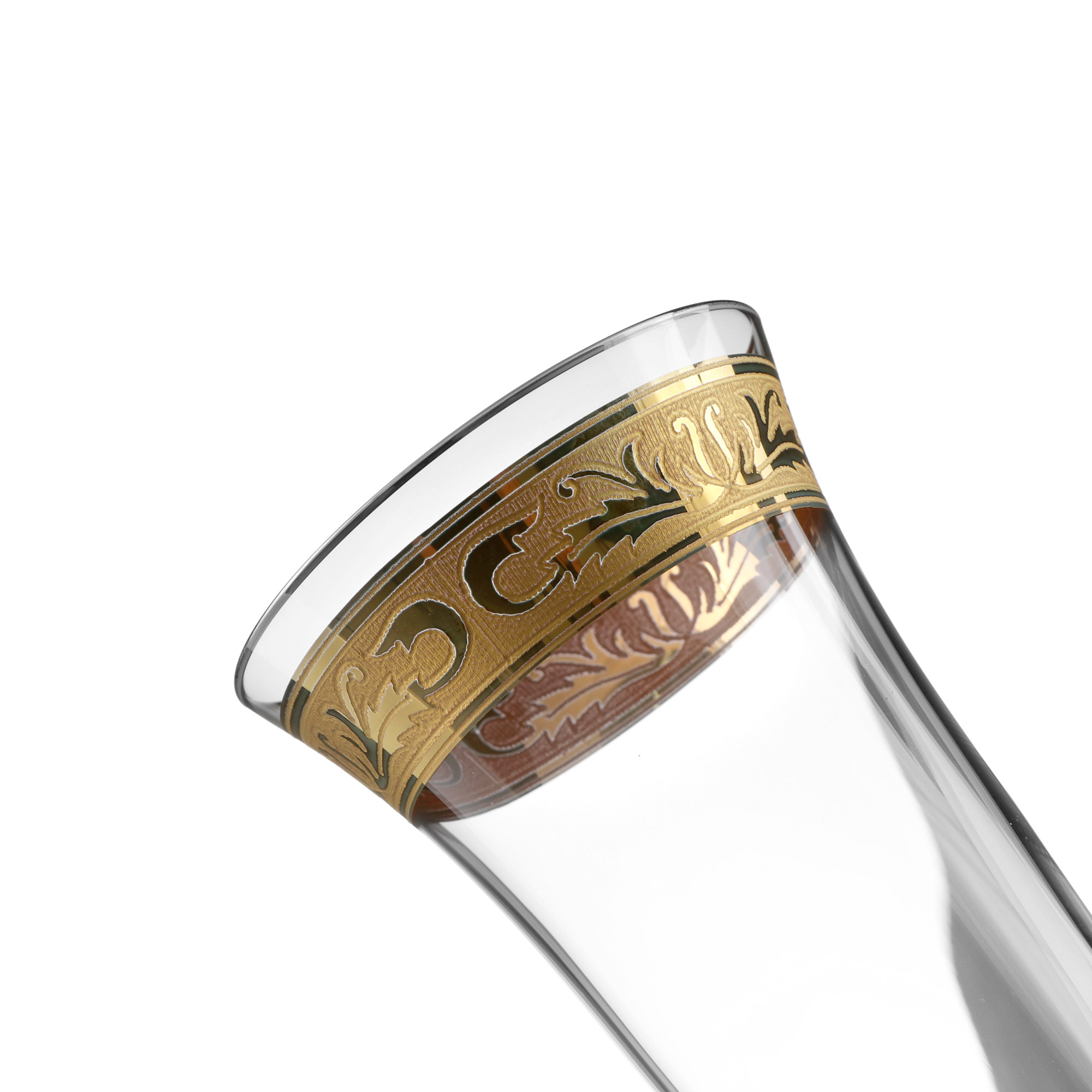 Набор рюмок для шампанского Crystal Bohemia ANGELA, декор Диарит, декорирование золотом, 190 мл (набор 6 шт) - фото 2