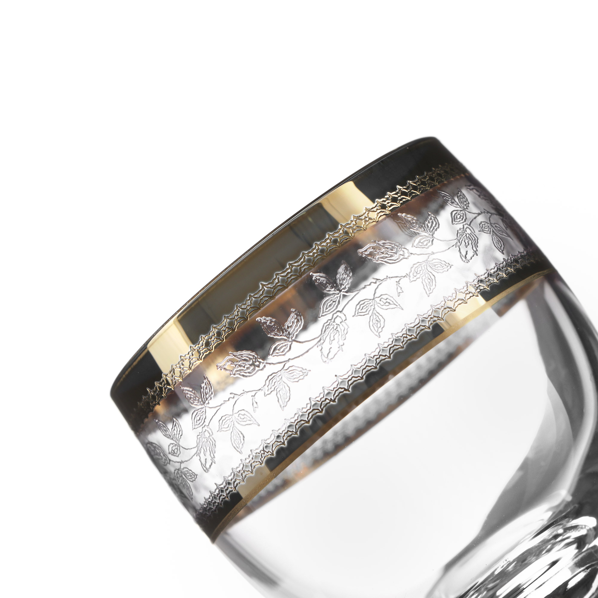 Набор рюмок для водки Crystal Bohemia CLAUDIA, декор Панто, золото, 50 мл (набор 6 шт) - фото 2