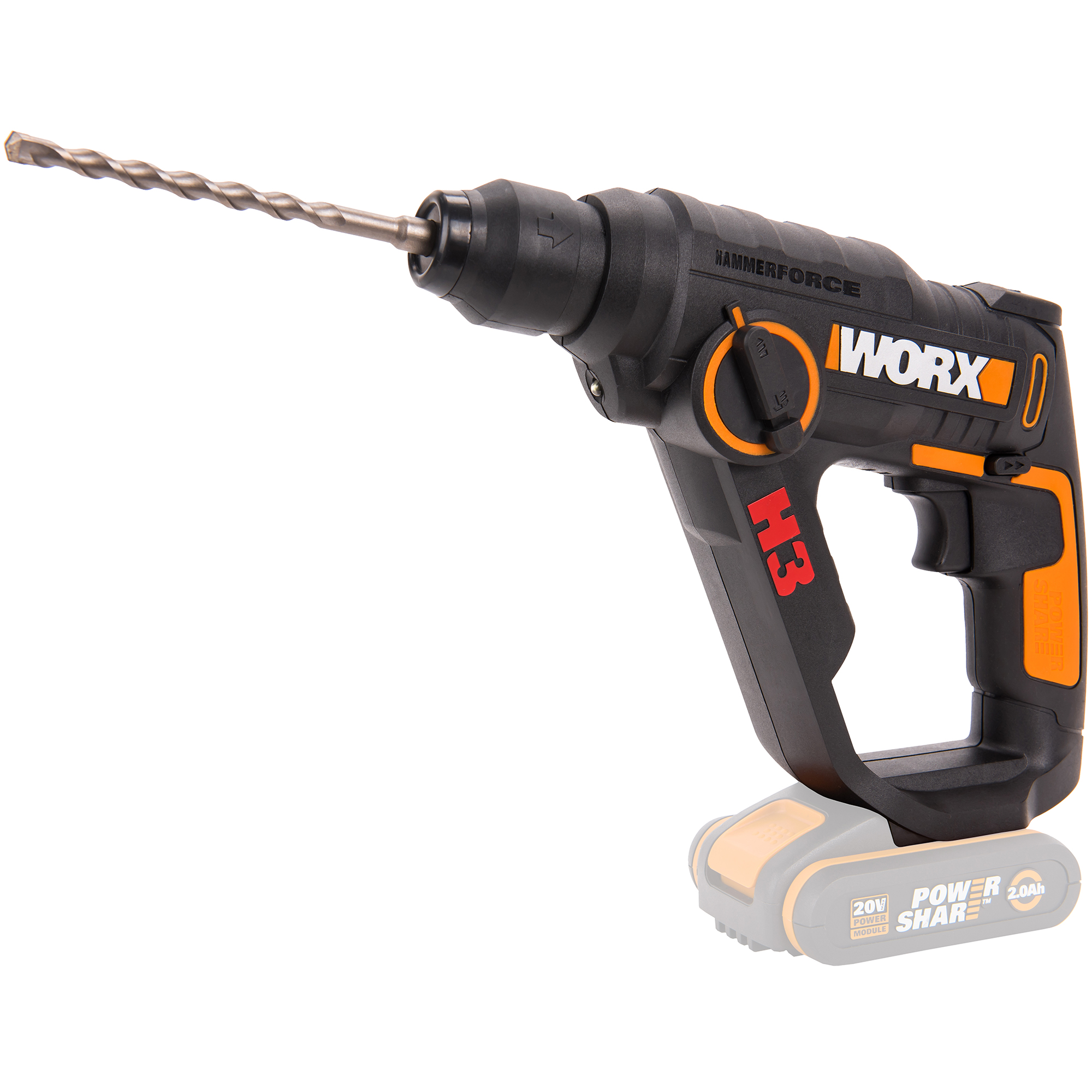 фото Перфоратор worx wx390.9 без акб и зу