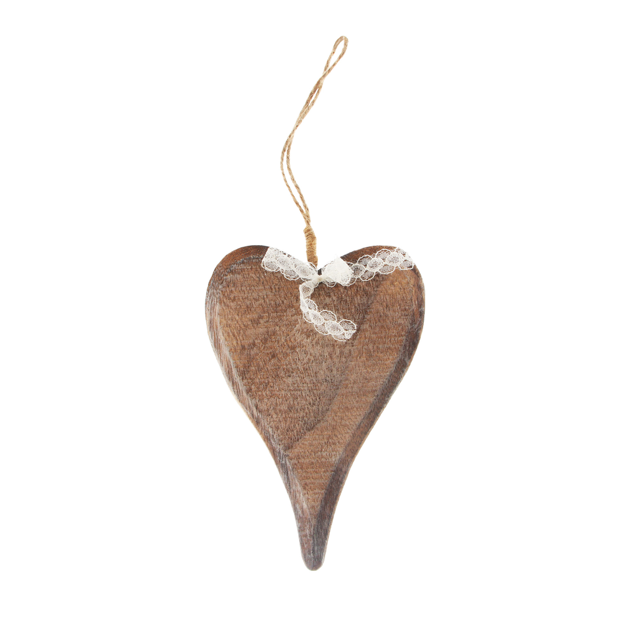 фото Подвеска декоративная dekor pap сердце деревянное 13х18.5cm
