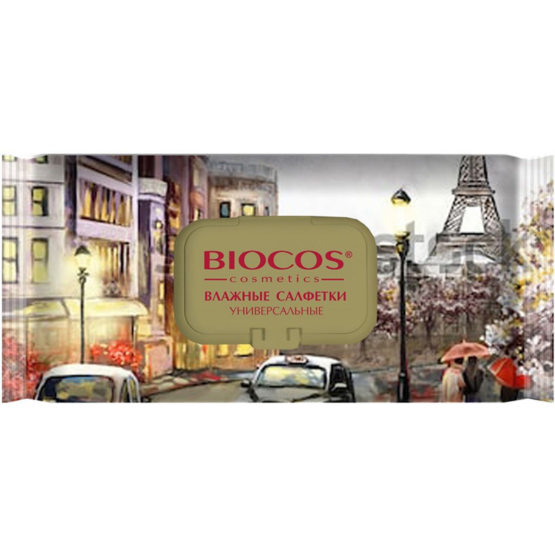 Влажные салфетки Biocos Столицы мира Рим, Париж, Москва 60 шт