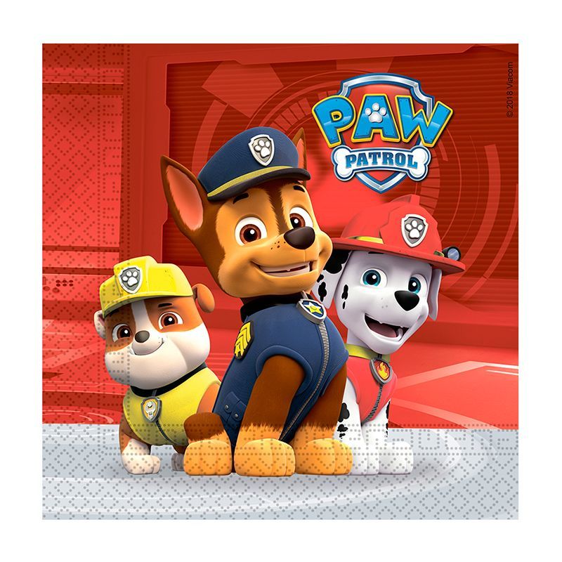 фото Салфетка двухслойная 33х33 см, 20 шт procos paw patrol