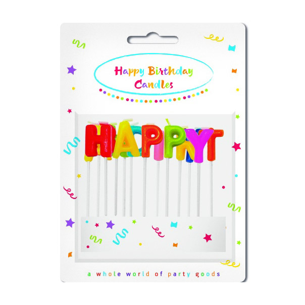 фото Свечи-буквы procos для торта party essentials happy birthday