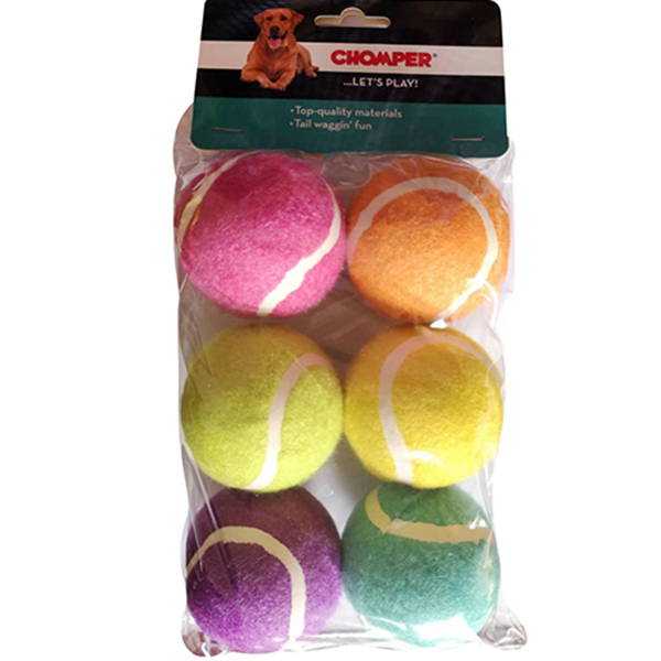 фото Игрушка для собак chomper dogicorn набор теннисные мячики 6шт ассортимент