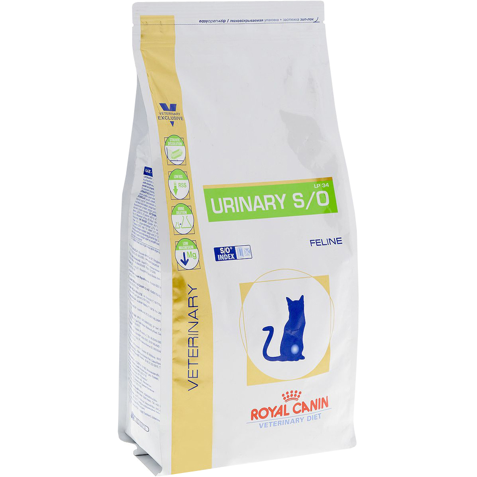 фото Корм для кошек royal canin vet diet urinary s/o lp34 при мочекаменной болезни, птица 400 г