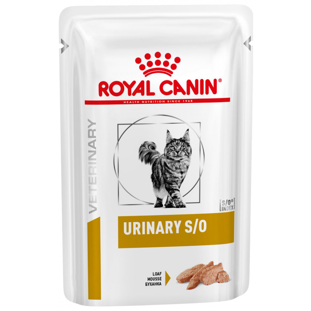 фото Корм для кошек royal canin vet diet urinary s/o при лечении мкб, цыпленок 85 г