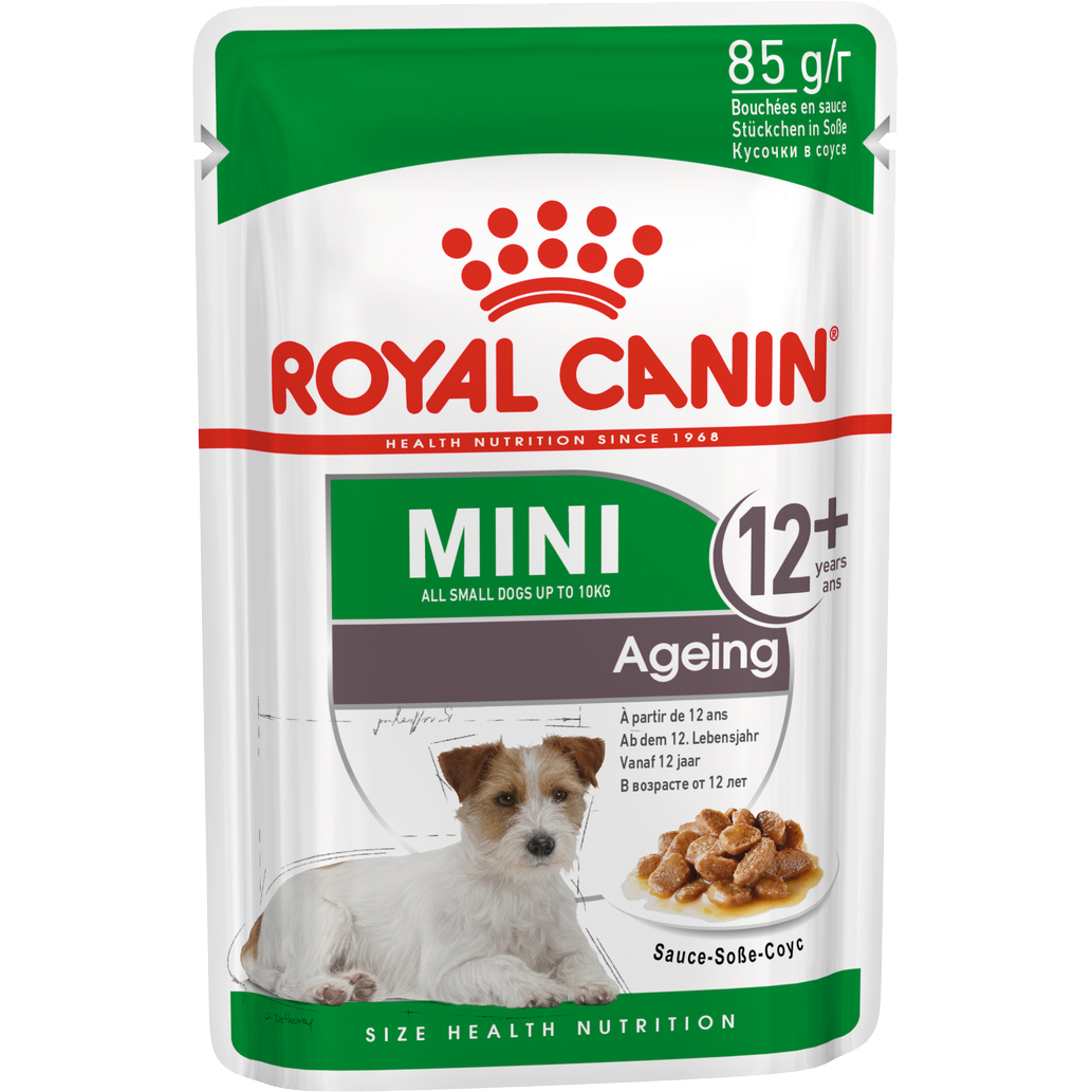 фото Корм для собак royal canin mini ageing 12+ соус 85 г