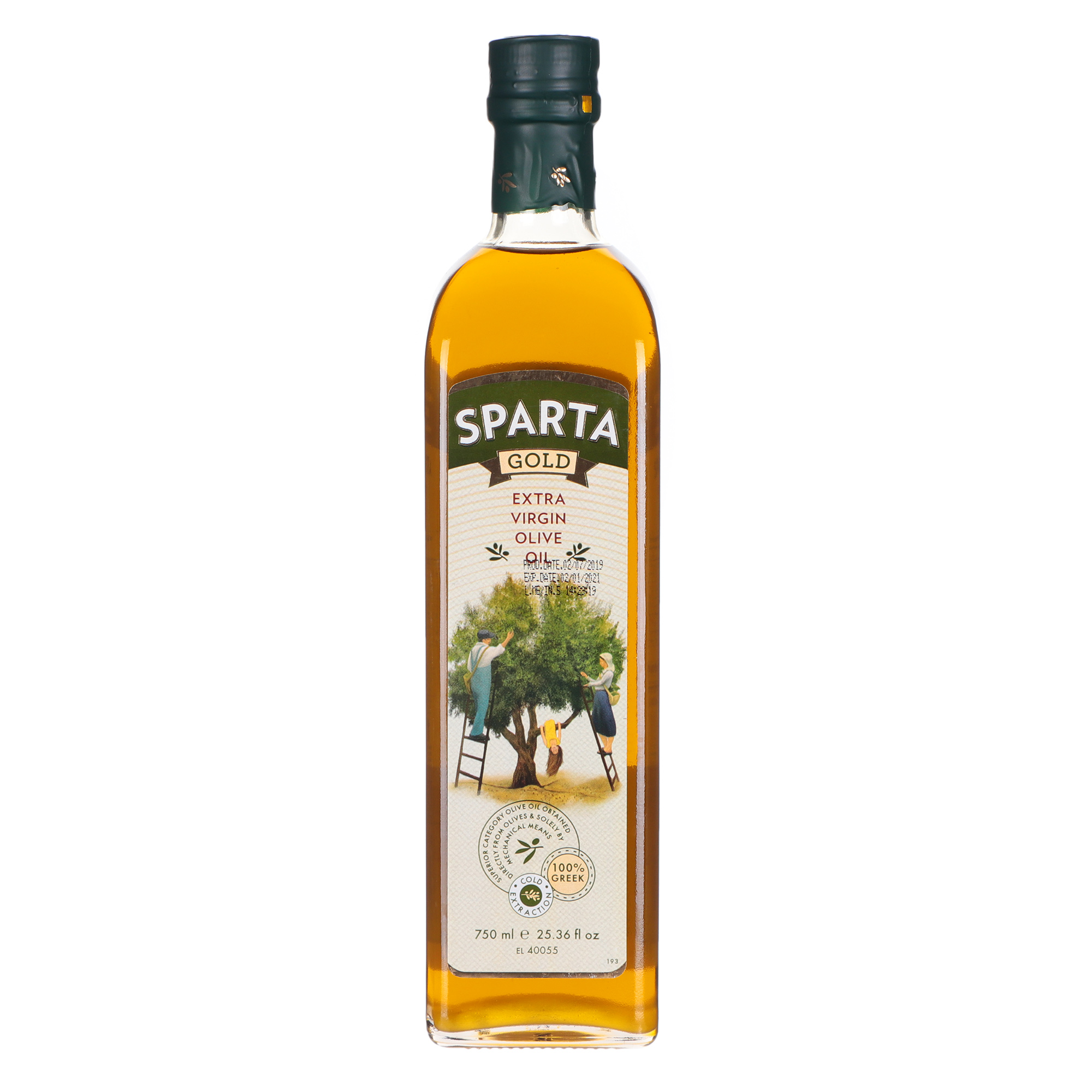 Масло оливковое Sparta Gold Extra Virgin 750 мл - фото 1
