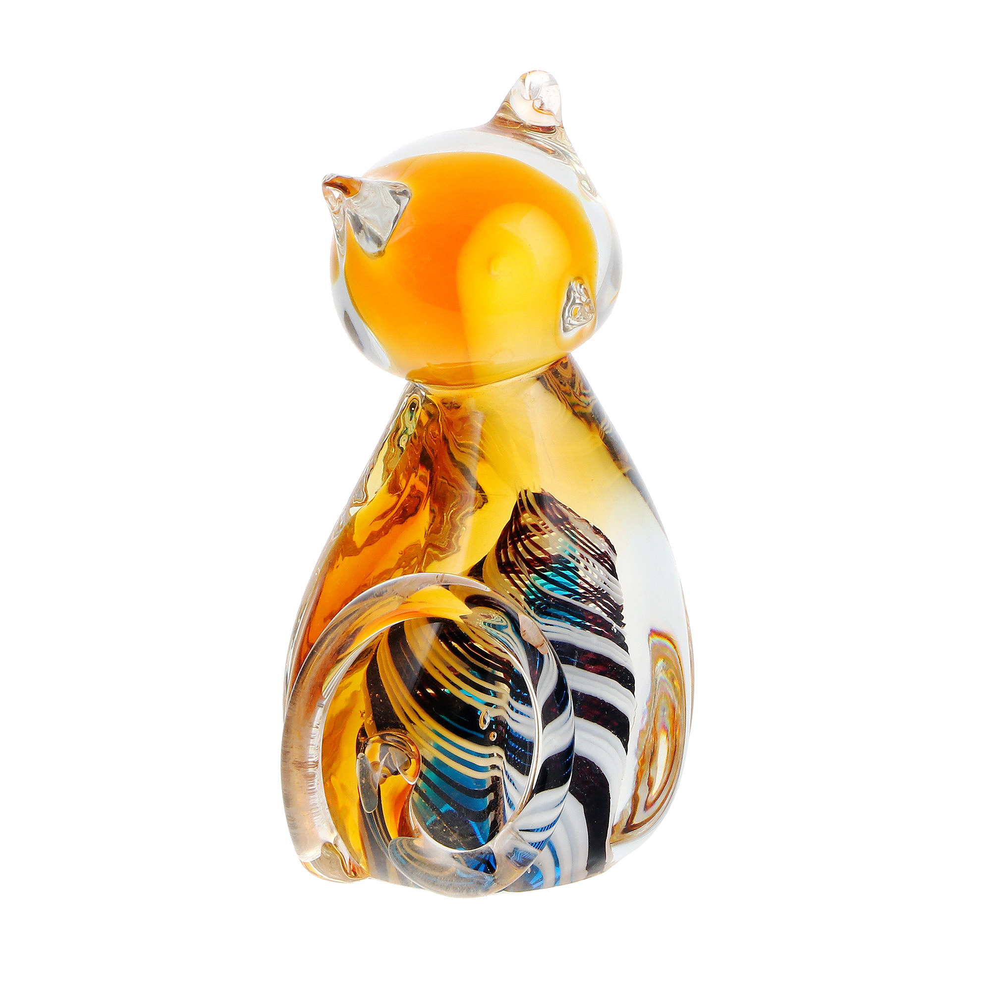 фото Фигурка art glass цветной котенок 5.5x10.5 см