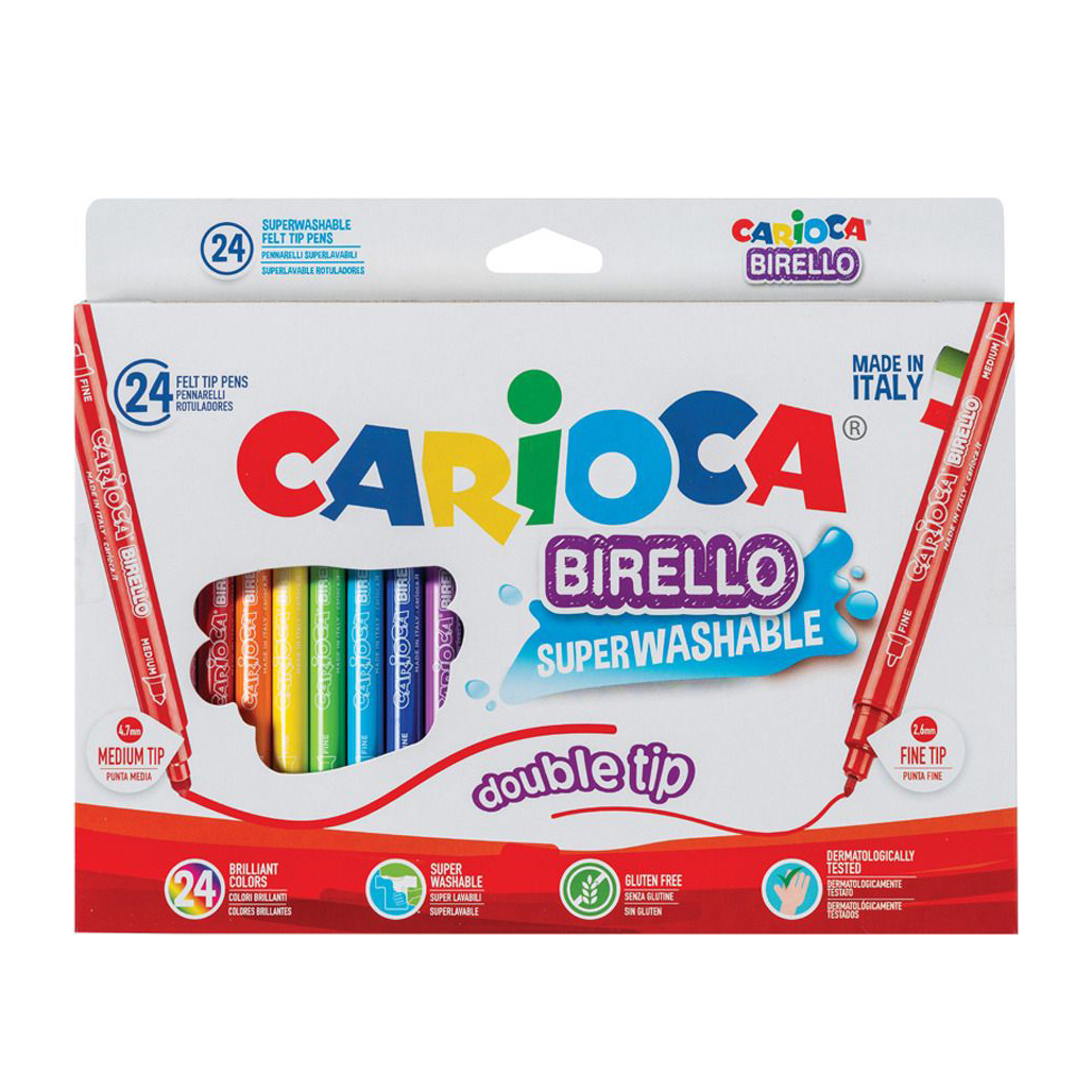 

Набор двусторонних фломастеров Carioca Birello 24 цветов