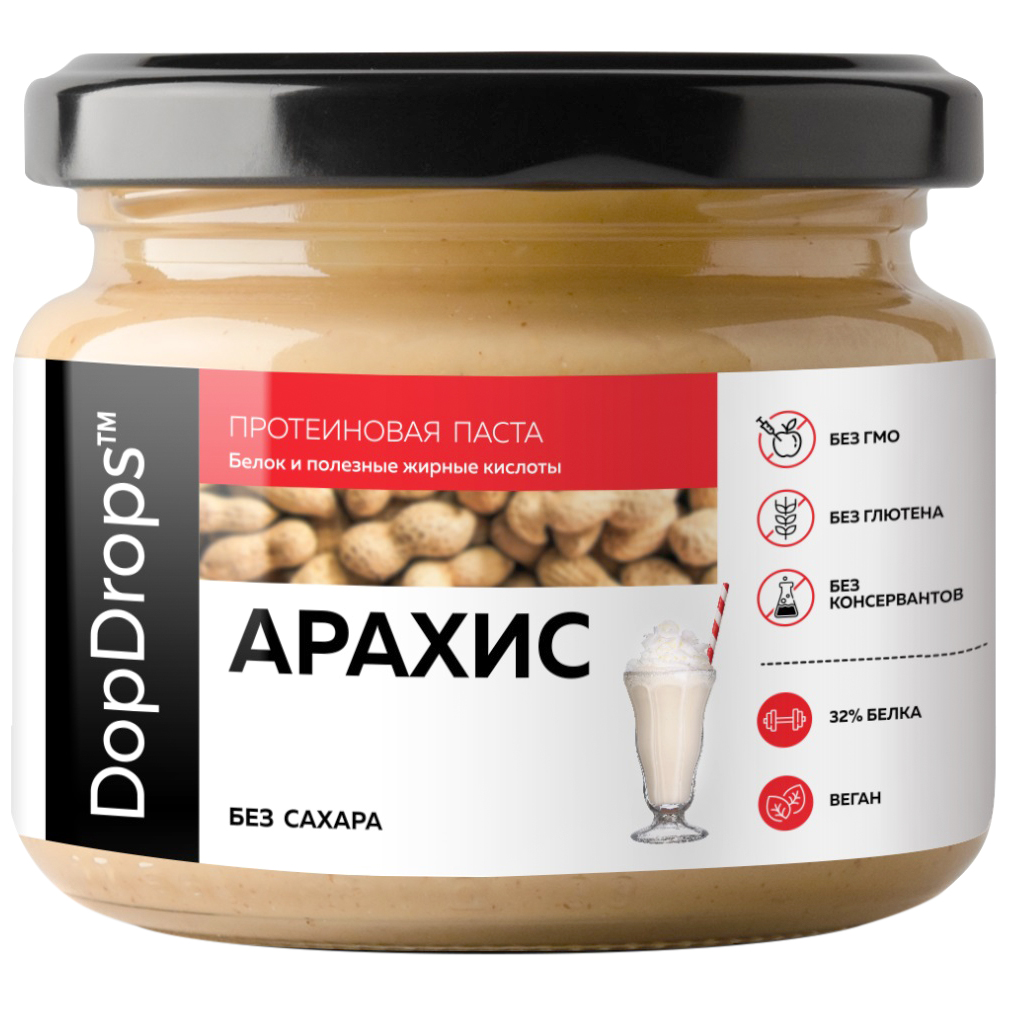 Паста арахисовая DopDrops Протеиновая 250 г 239₽