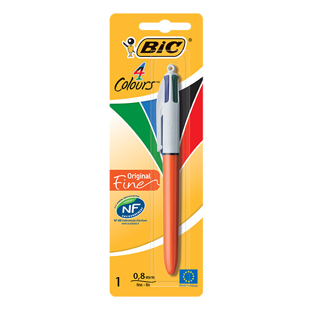 

Ручка шариковая BIC 4 Colors Original Fine, Разноцветные