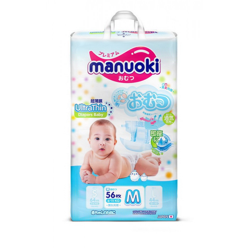 

Подгузники Manuoki UltraThin  6-11 кг 56 шт