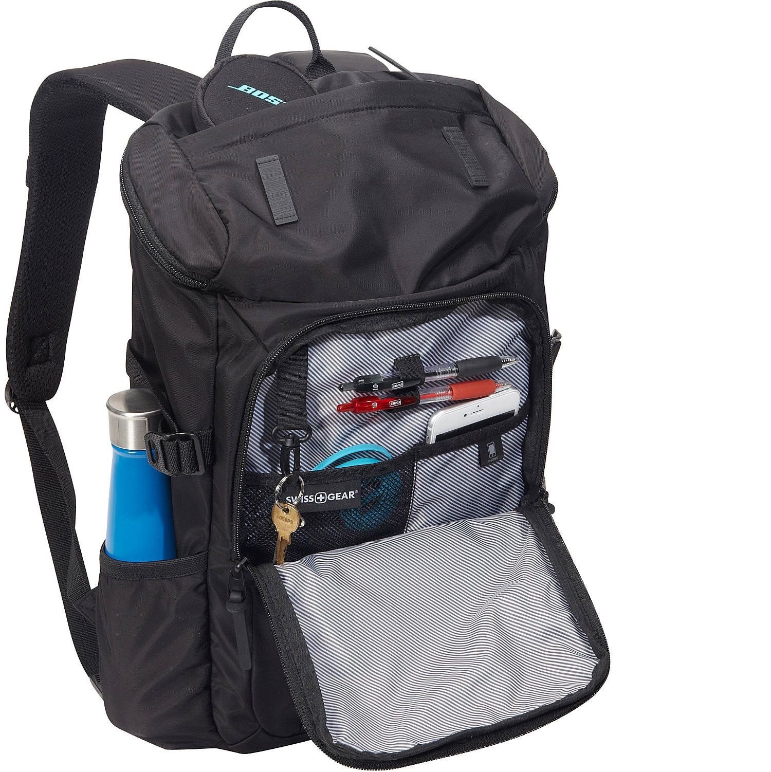 Рюкзак WENGER 15, чёрный, полиэстер 900D/ М2 добби, 29х15х47 см, 20 л - фото 6