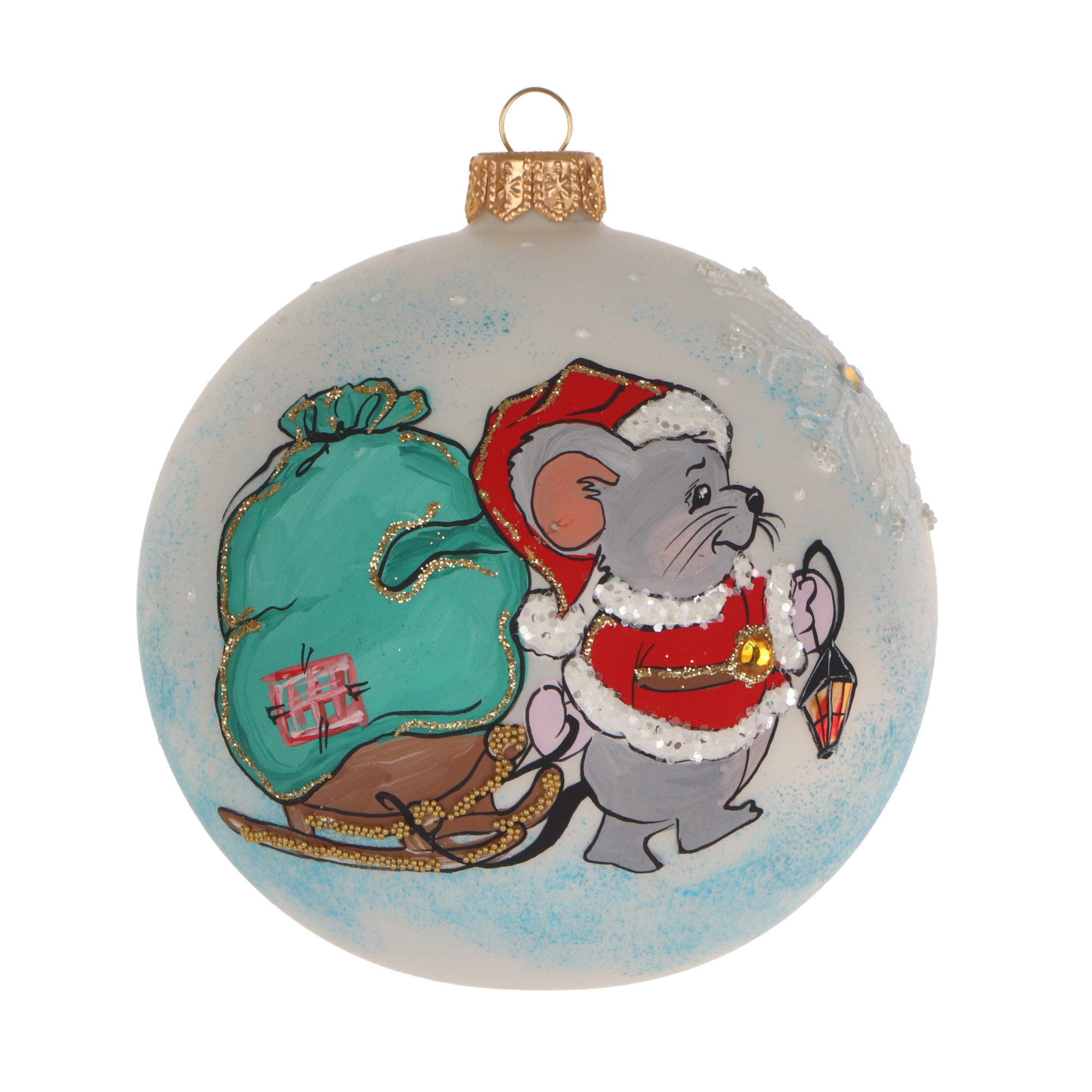 

Шар Irena елочный год мыши в пути д100