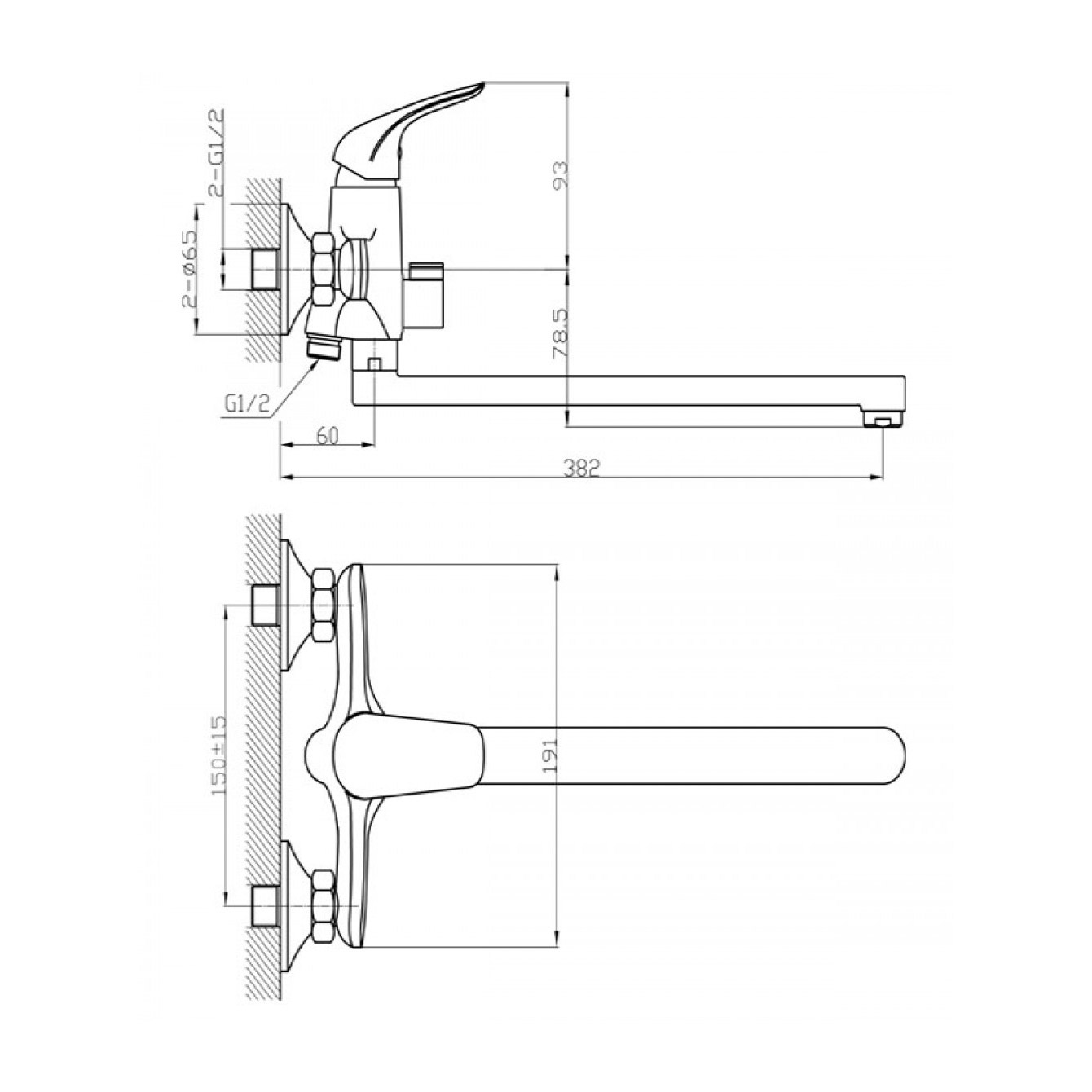 фото Смеситель для ванны tokito kitto tok-kit-1015