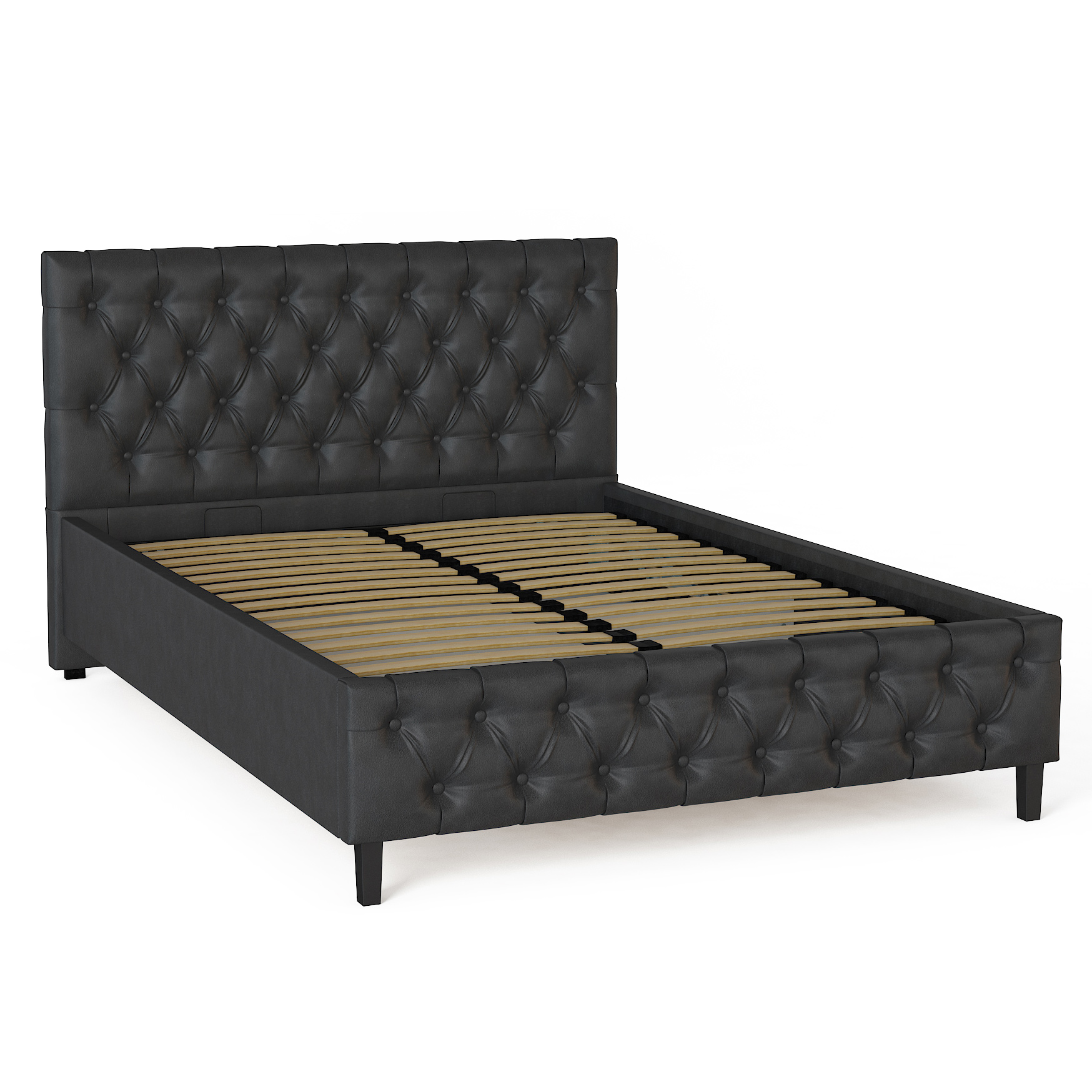 Кровать Смк-Мебель Джови 730 140х200 см, цвет черный, размер 140х200 см - фото 1