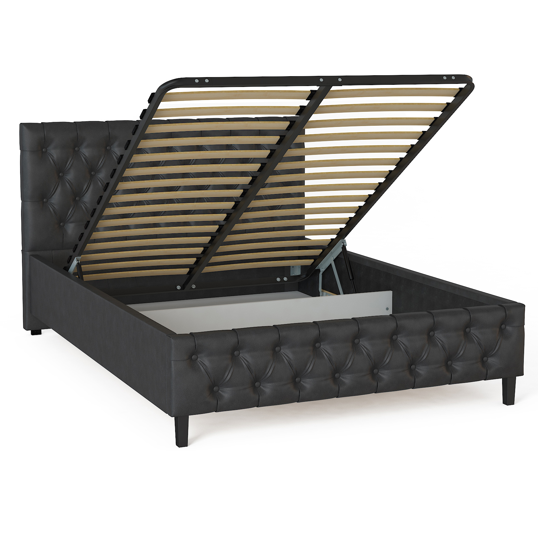 Кровать Смк-Мебель Джови 730 140х200 см, цвет черный, размер 140х200 см - фото 2