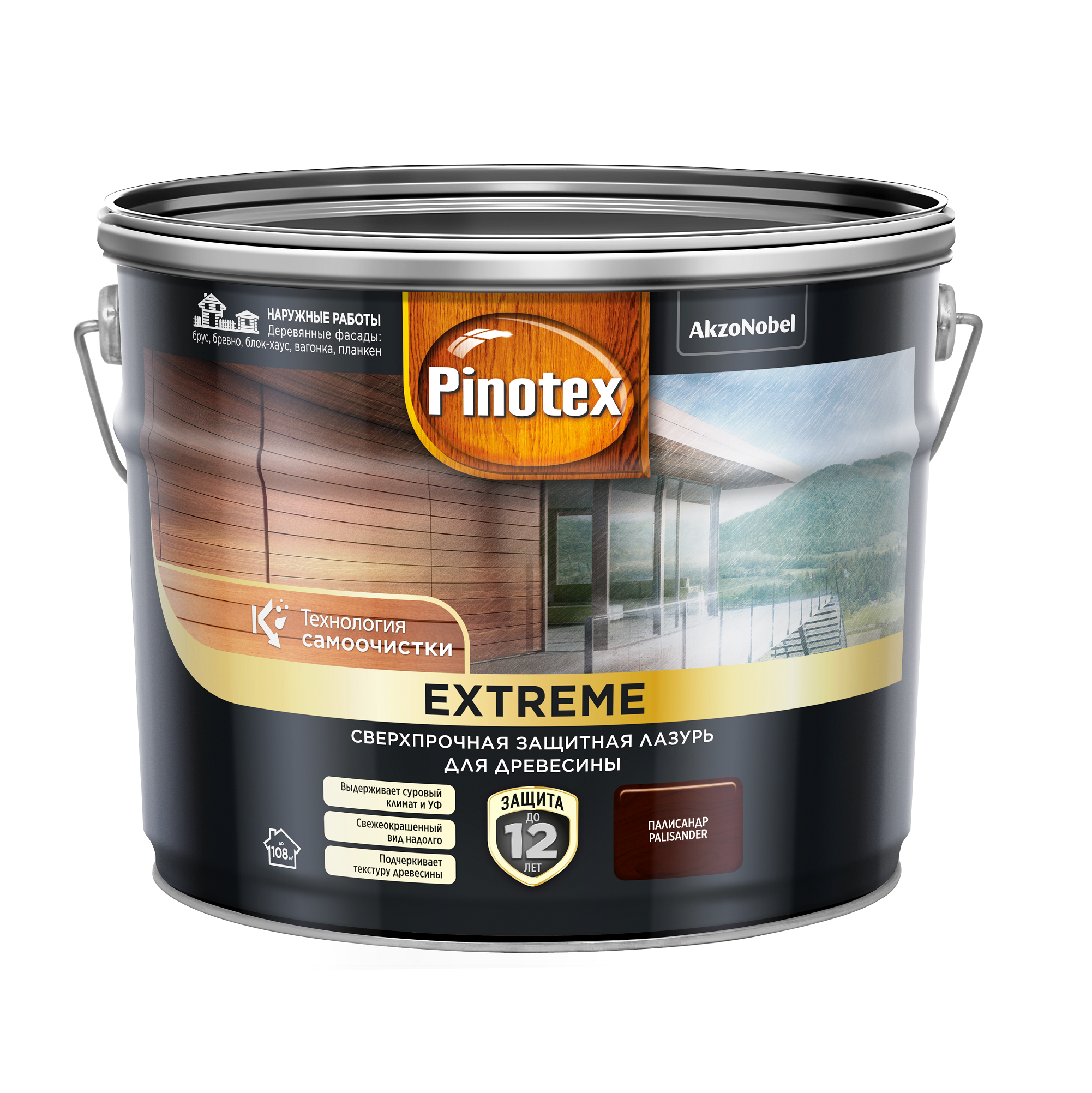 фото Лазурь для дерева pinotex extreme палиcандр 9л пинотекс/pinotex