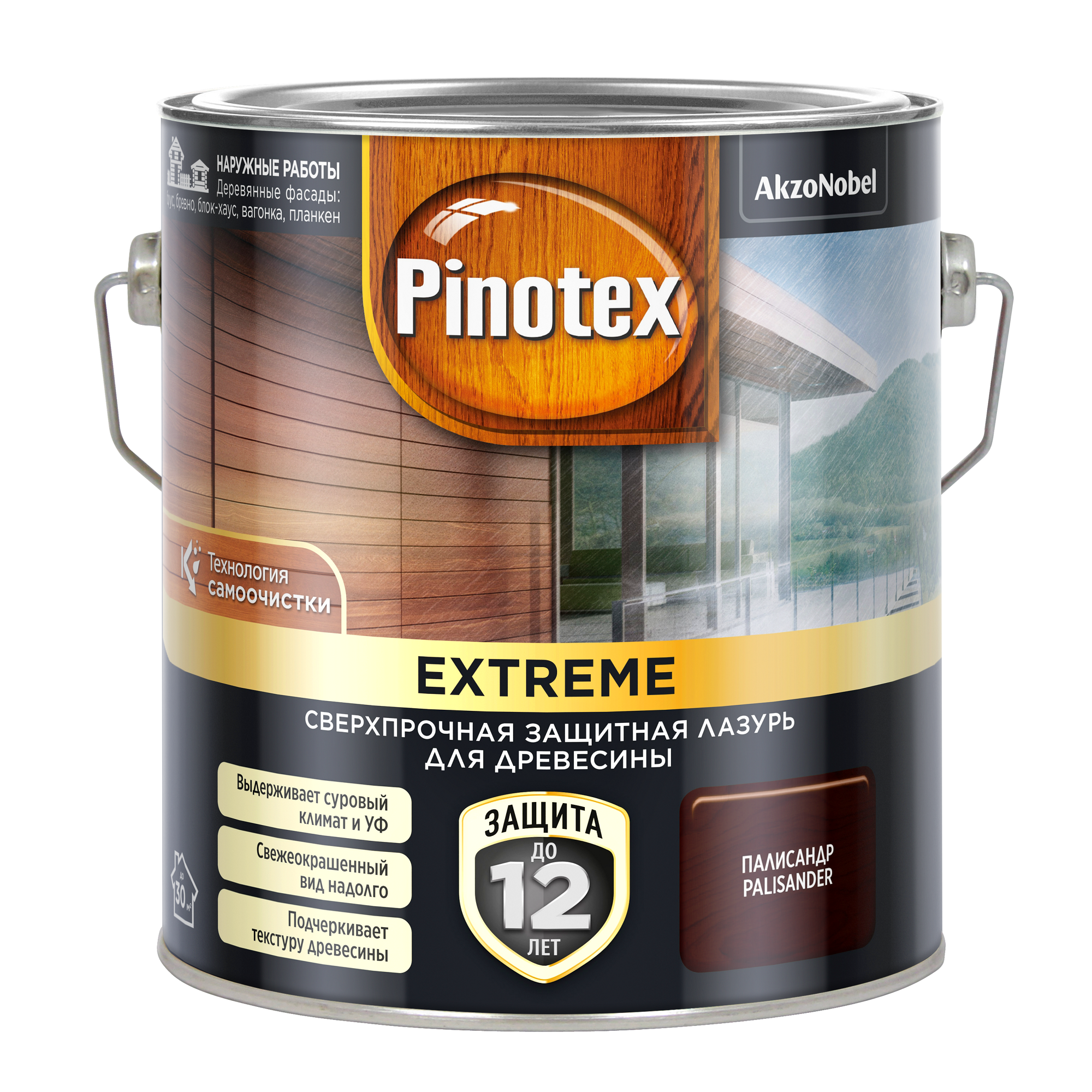 фото Лазурь для дерева pinotex extreme палисандр 2.5л пинотекс/pinotex