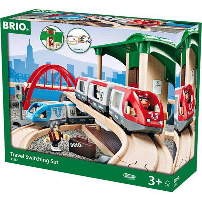 фото Игровой набор brio двухуровневая железная дорога с вокзалом 33512