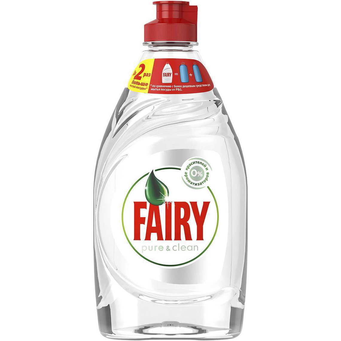 фото Набор средство для мытья посуды fairy нежные руки ромашка и витамин е 900 мл + pure&clean 450 мл
