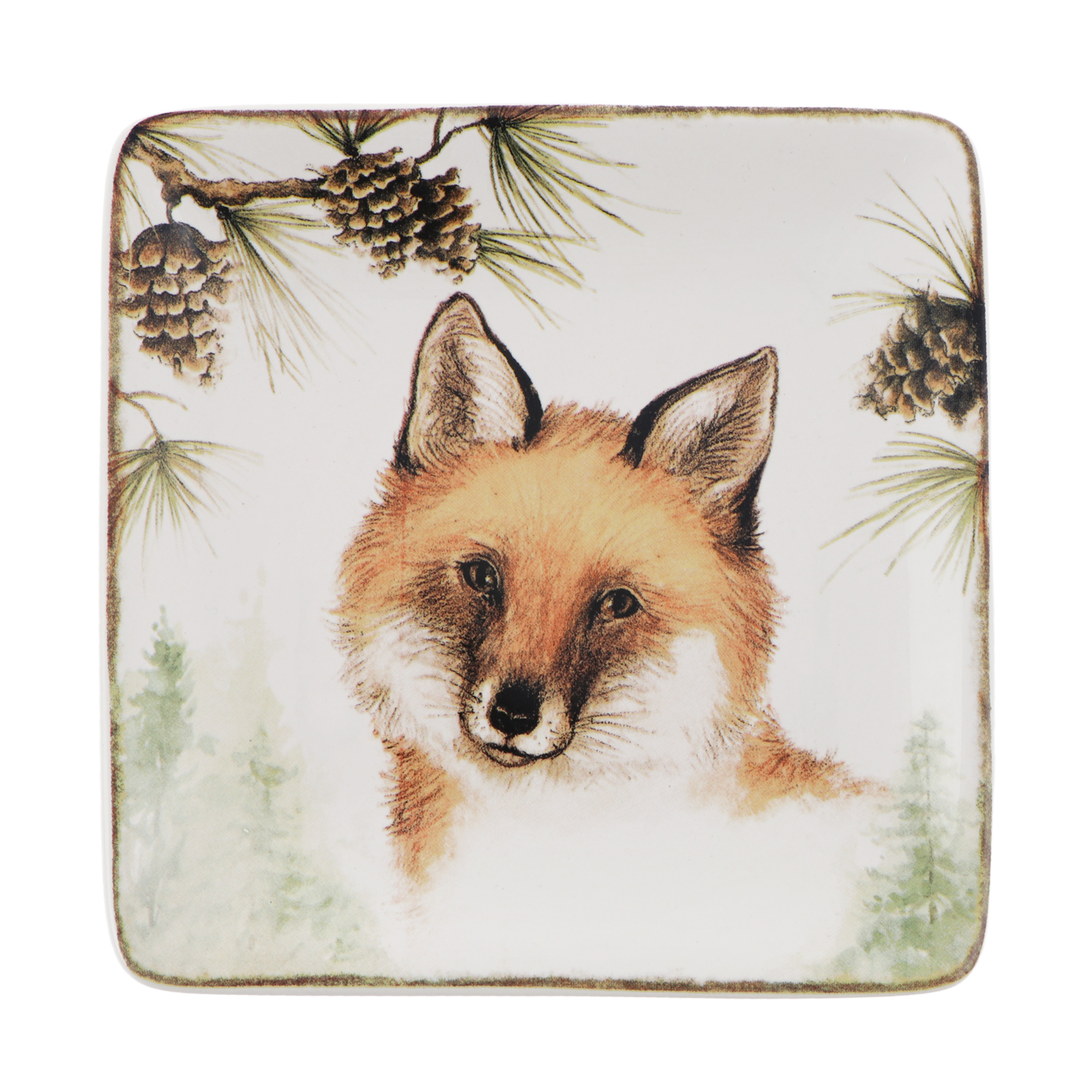 

Тарелка Certified Intl Лиса 15х15 см, Белый;зеленый;коричневый
