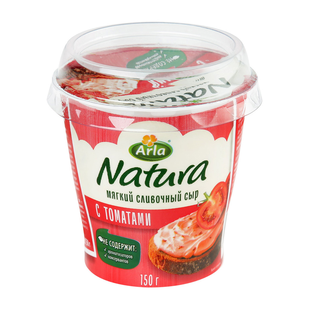 Сыр мягкий сливочный Arla Natura с томатами 55% 150 г