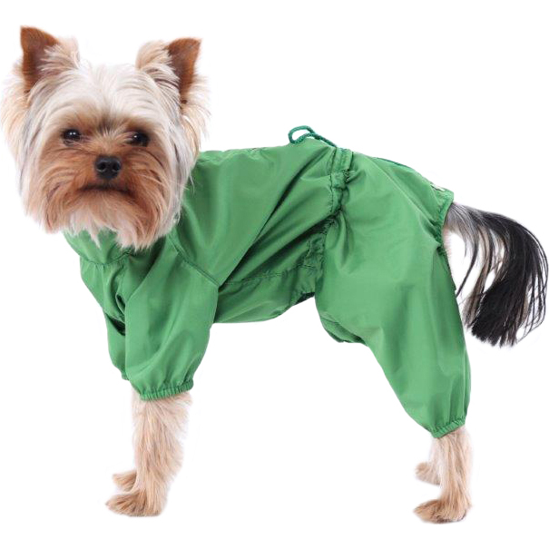 фото Дождевик для собак yoriki зеленый для мальчика s 20 см