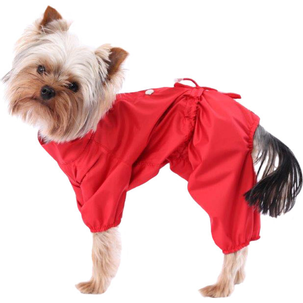 фото Дождевик для собак yoriki красный для девочки l 28 см